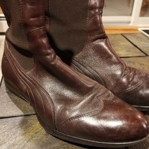 Puma Leather "96 Hours" Boots - Brown Leather US11